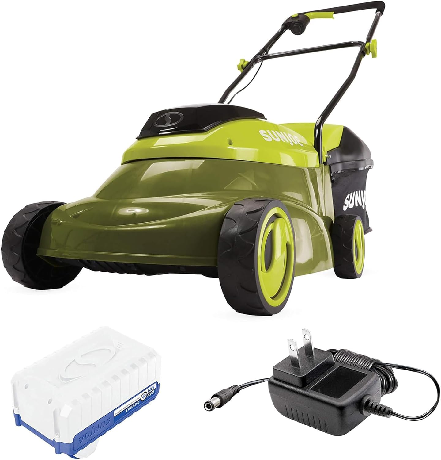 Sun Joe 24V-MJ14C 24-Volt IONMAX Cordless Push Lawn Mower Kit, 14-inch, W/ 4.0-Ah Battery + Charger - Image 1
