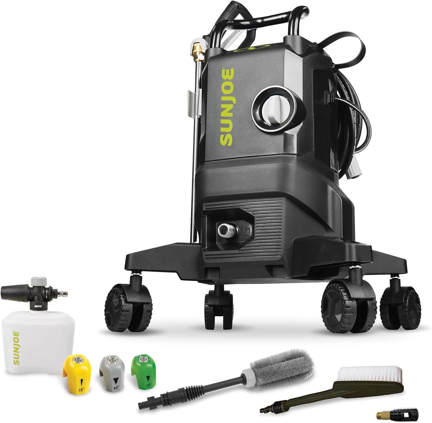 Sun Joe Electric Pressure Washer w/Wheels & 3 Quick-Connect Nozzles, 2200 PSI (PWMA Certified), 1.1 GPM, 14.9-Amp Motor - Heavy-Duty Cleaning Machine for Patios, Decks, Sidewalks & Cars, SPX3000-QW2 - Image 1