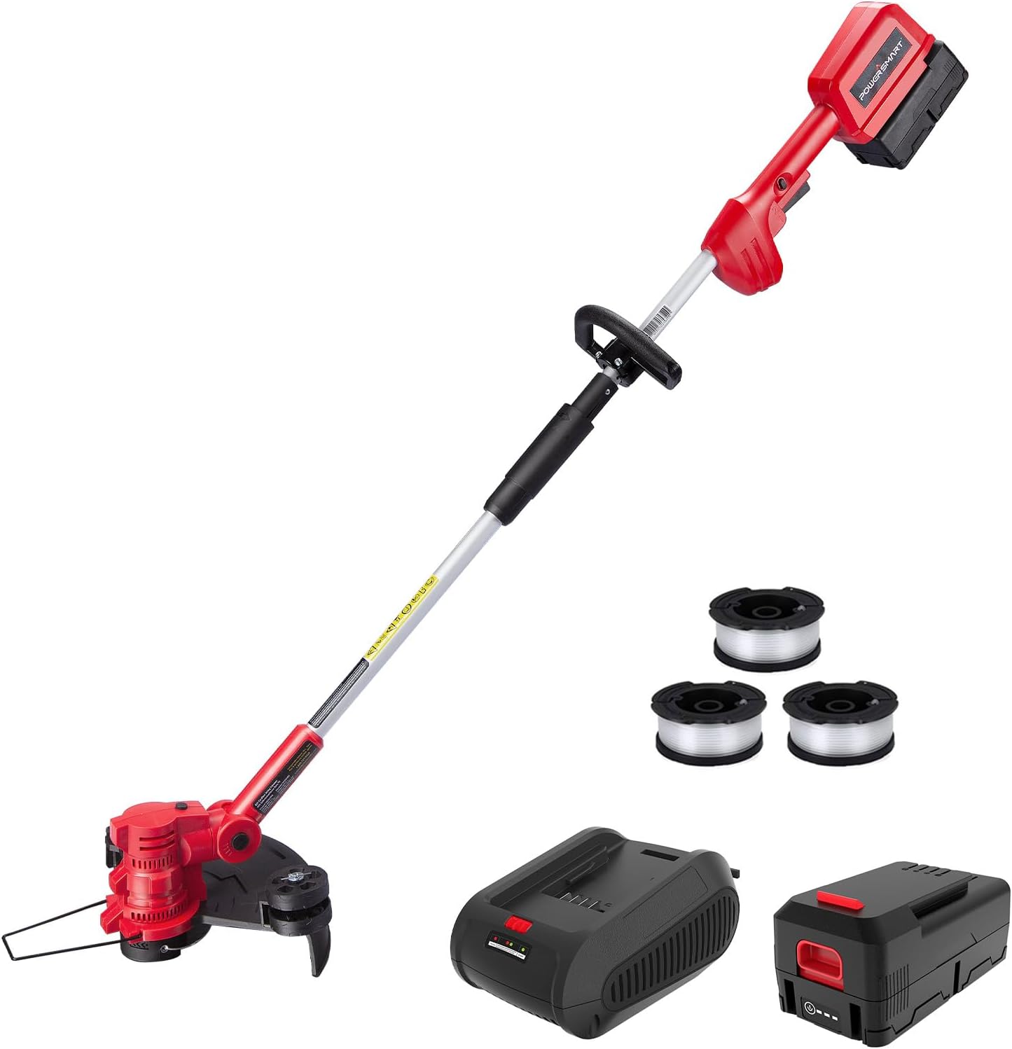 PowerSmart 13-Inch 40V Cordless String Trimmer with Fast Charger, 4.0Ah Battery Powered Weed Wacker, 2 in 1 Lawn Weed Edger, Weed Eater Battery Powered - Image 1