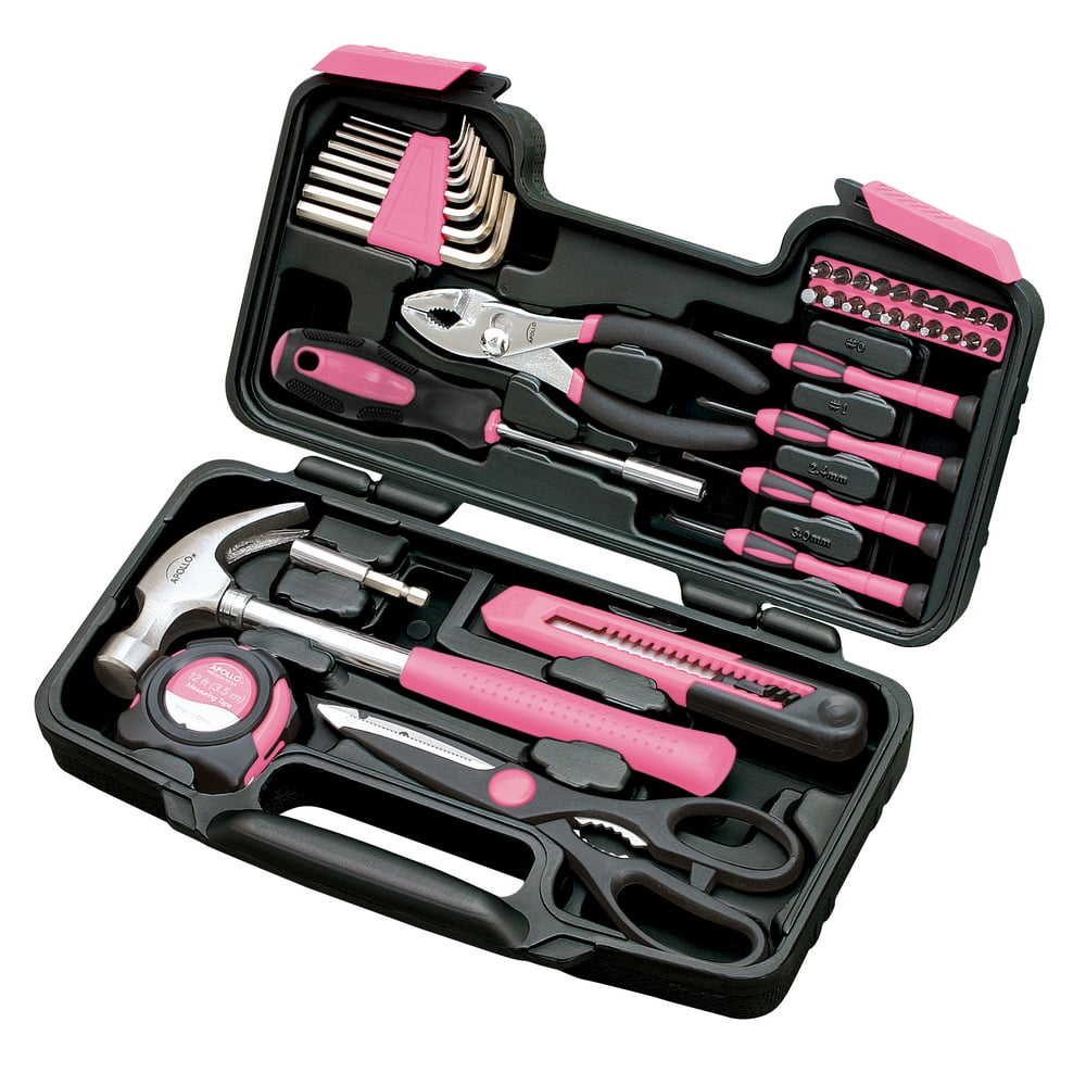 Apollo Precision Tools DT9706P 39-Piece Tool Set, Pink - Image 1