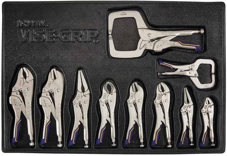 IRWIN VISE-GRIP Locking Pliers, Fast Release Kit, 10-Piece (IRHT82596) - Image 1