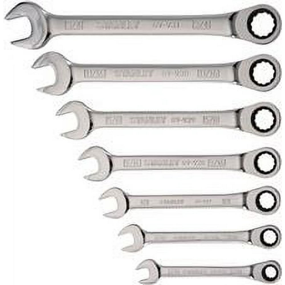 Stanley 7 Piece Ratcheting Wrench Set Sae - Image 1