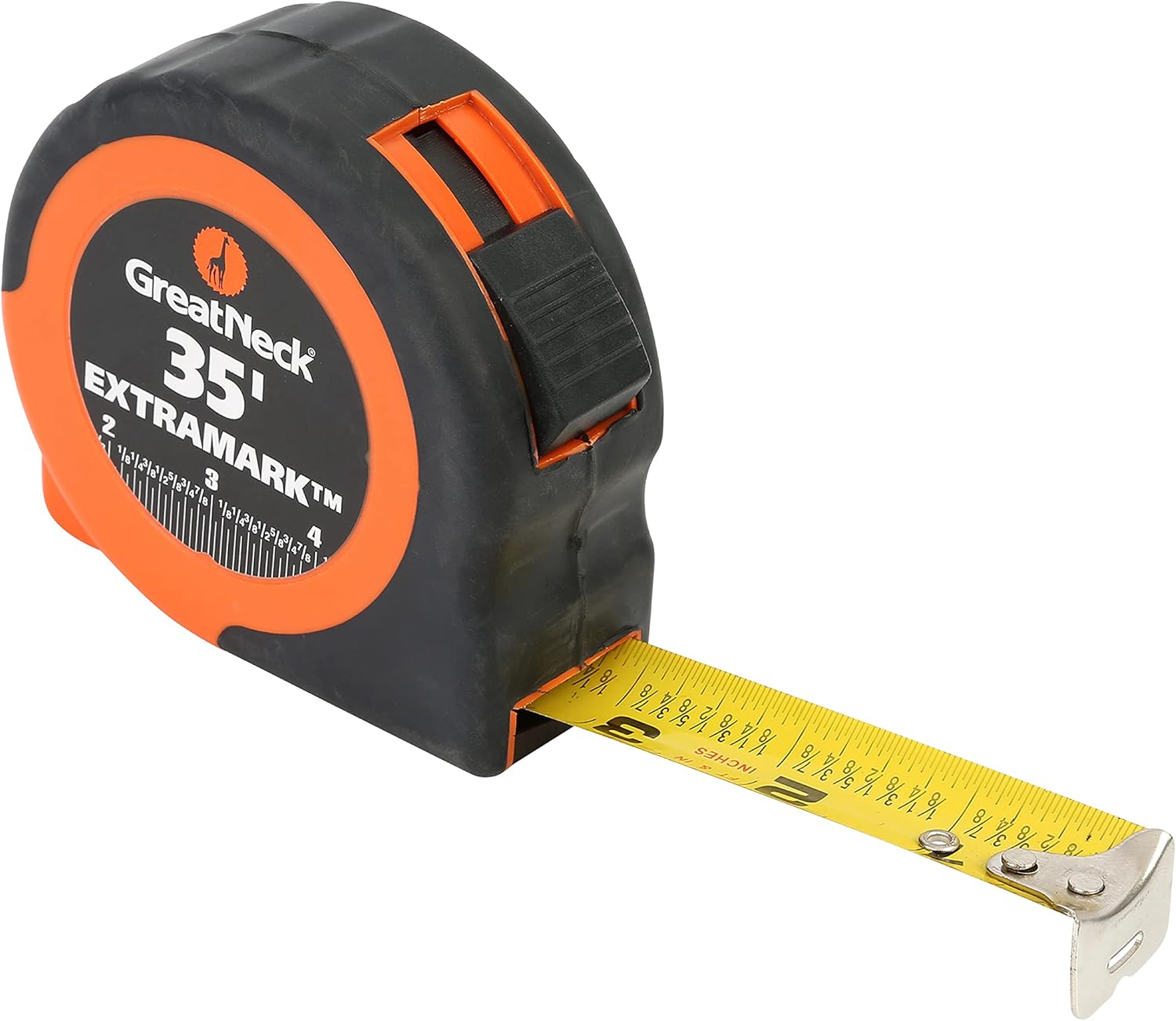 GreatNeck 95010 35 Ft. x 1 Inch ExtraMark Tape Measure, Tape Measure with Fractions, Tape Measure Retractable, Measuring Tape Easy Read - Image 1