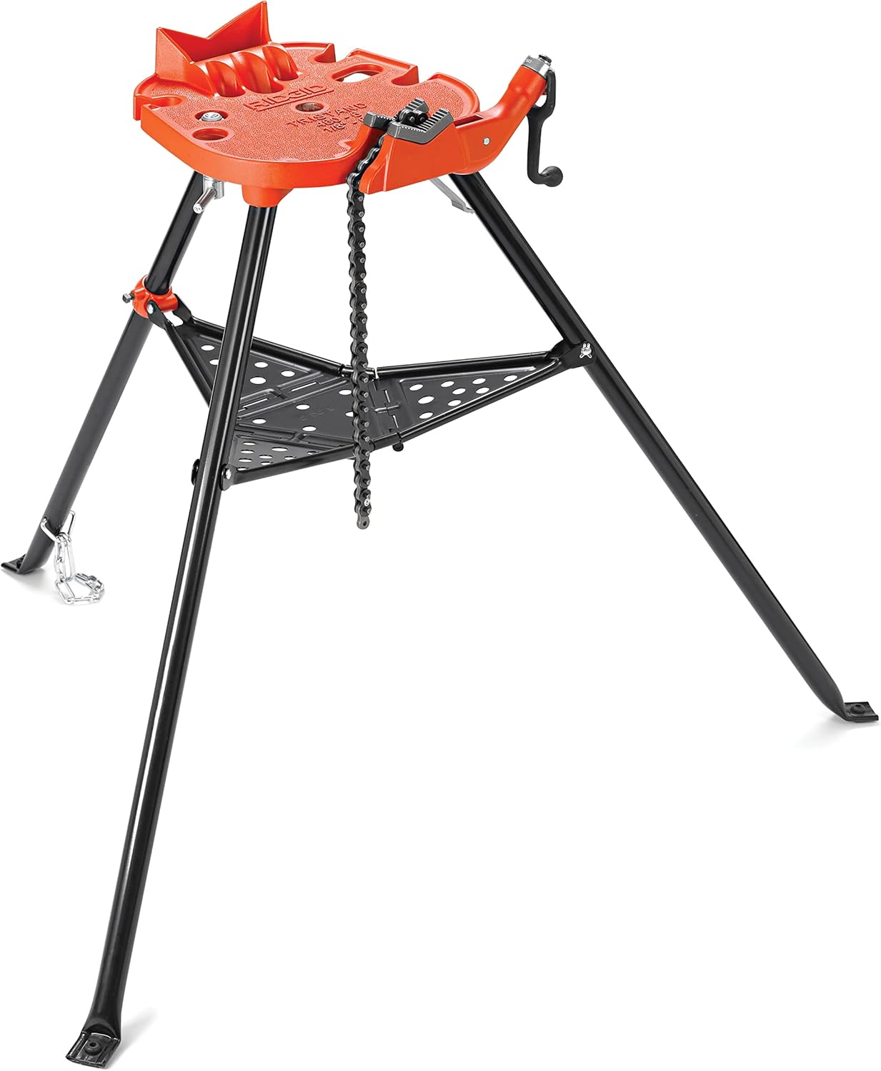 Ridgid 36273 Portable Tristand Chain Vise, Red - Image 1