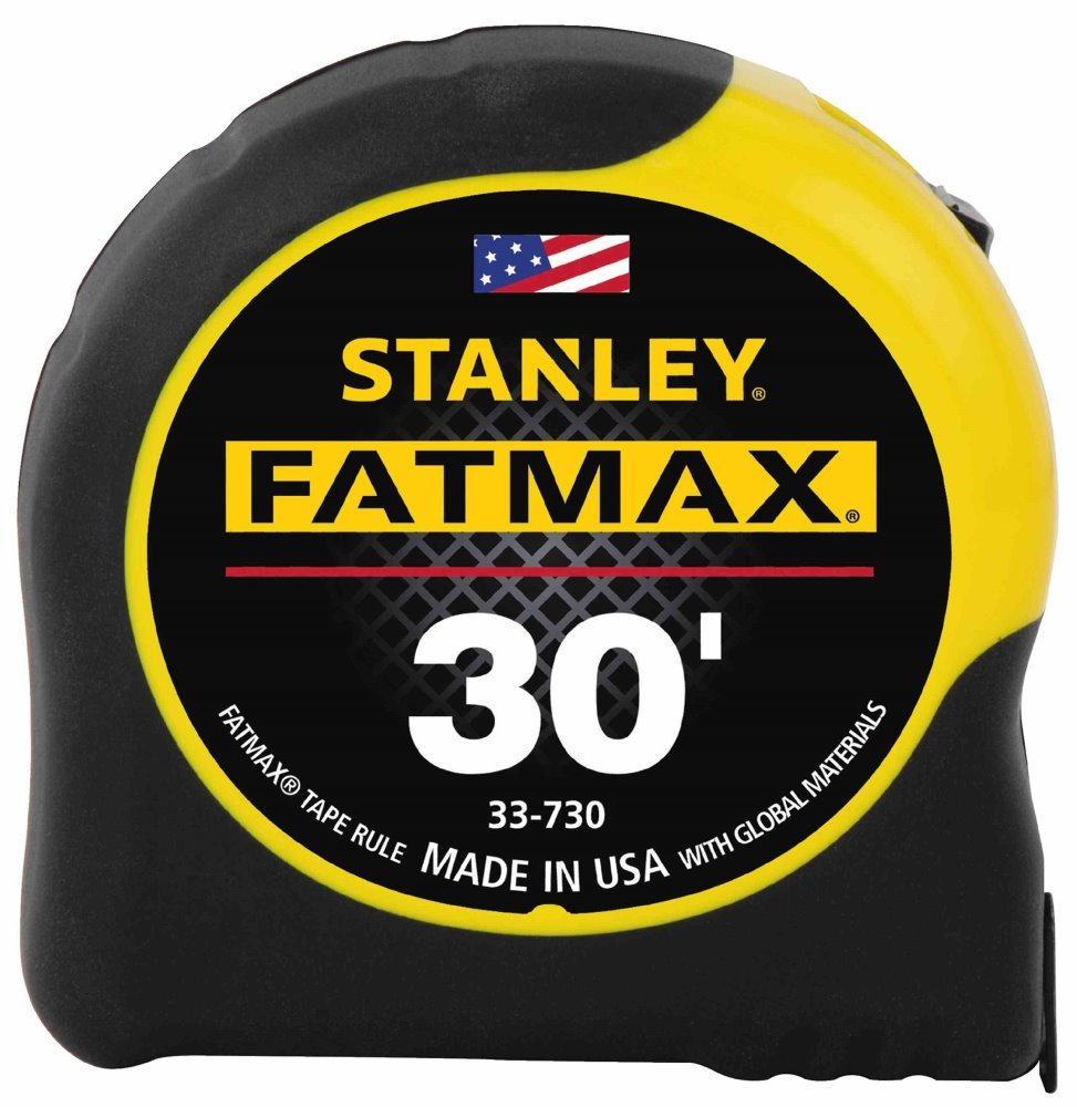 Stanley Tools 33-730 6 Pack 30ft. x1-1/4in. Fatmax Tape, Yellow and Black - Image 1