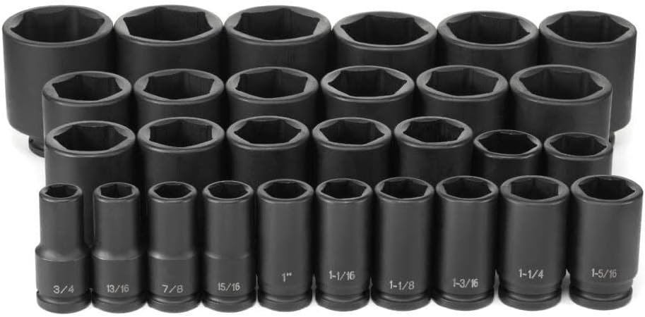 Grey Pneumatic (8029D) 3/4" Drive 29-Piece Deep Fractional Master Socket Set - Image 1