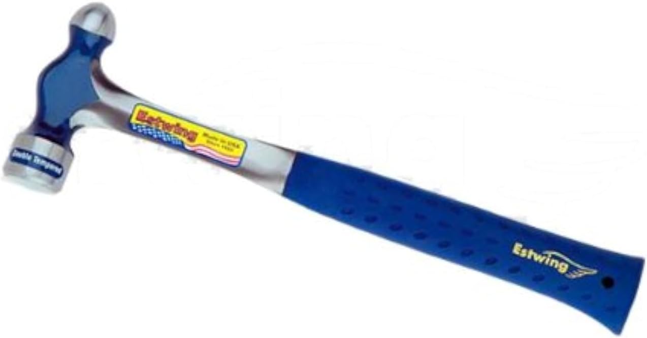 Estwing E3-8BP Ballpeen Hammer, Nylon Vinyl Shock Reduction Grip, 8-Ounce - Image 1
