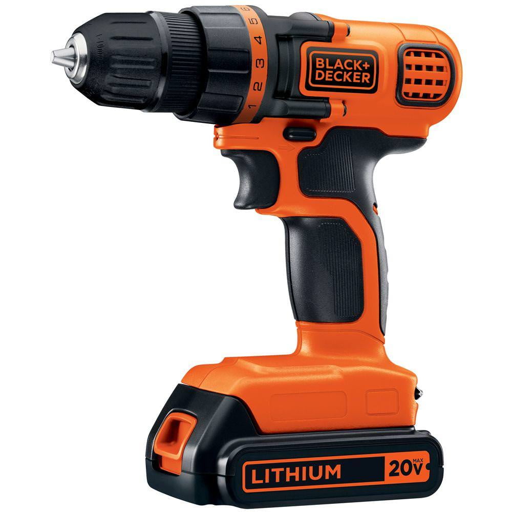 BLACK+DECKER 20V MAX Cordless Drill and Driver, 3/8 Inch, With LED Work Light, Battery and Charger Included (LDX120C) - Image 1