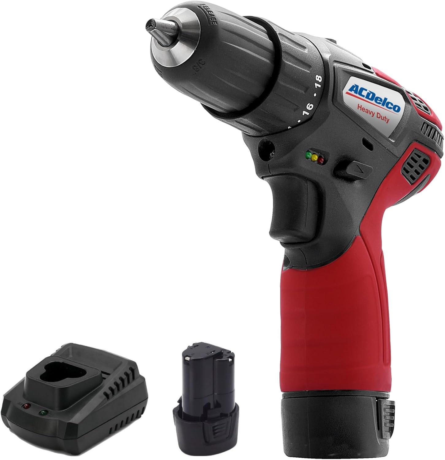 ACDelco ARD12119P 12V Cordless Li-ion 3/8” 265 In-lbs. 2 Speed Compact Drill Driver Tool Kit with 2 Batteries - Image 1