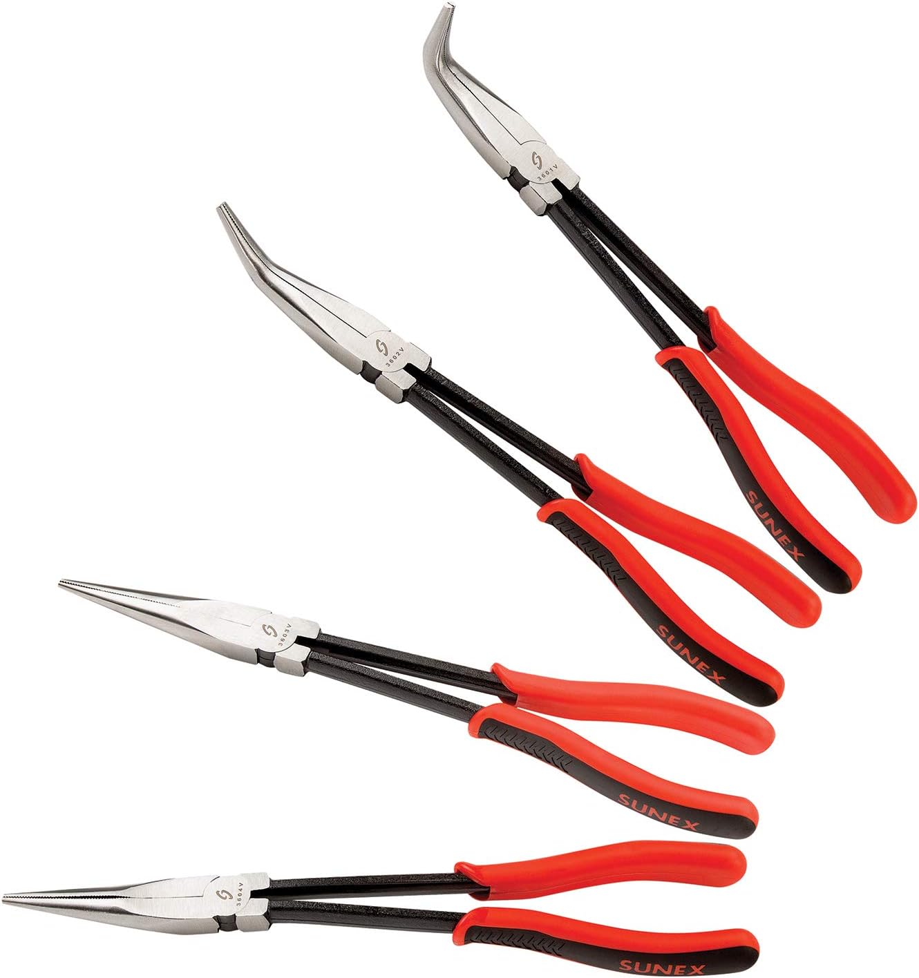 Sunex 4 Piece 11" Long Reach Pliers Set - Image 1