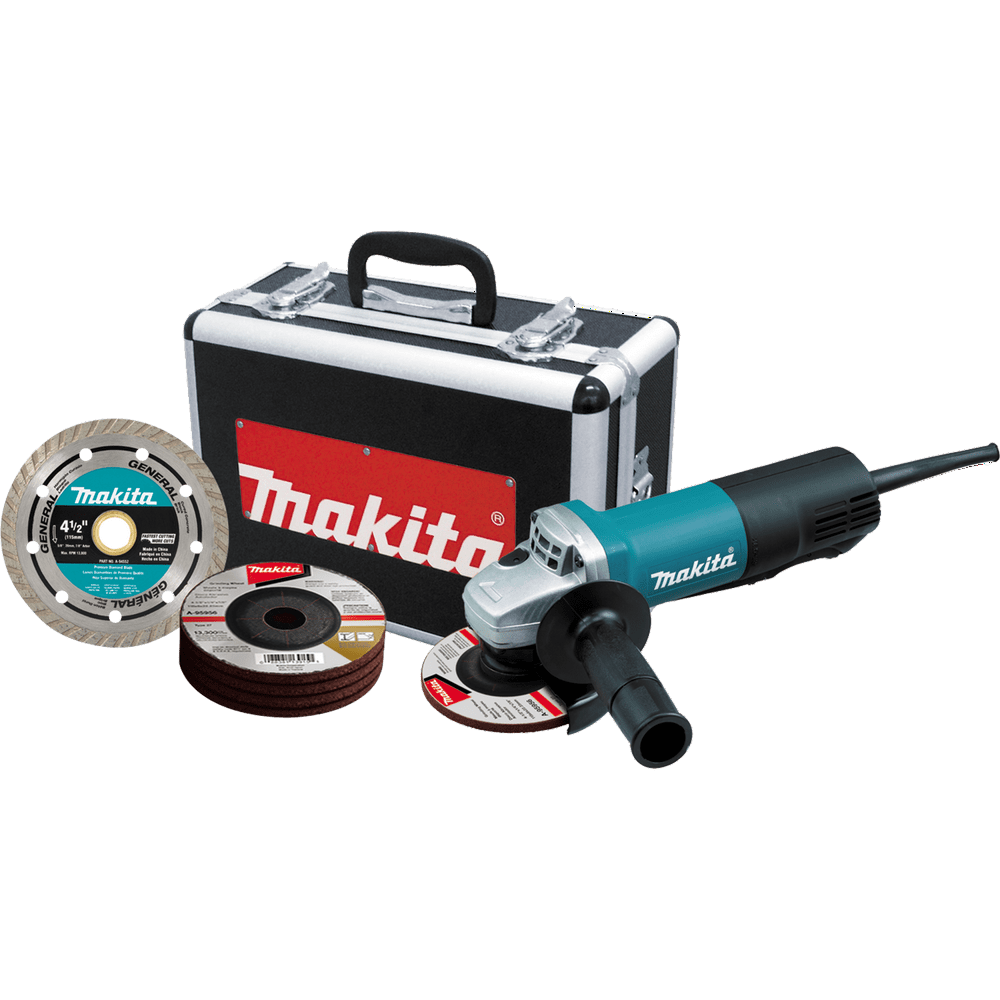 Makita 9557PB 4-1/2" Paddle Switch Angle Grinder, with AC/DC Switch - Image 1