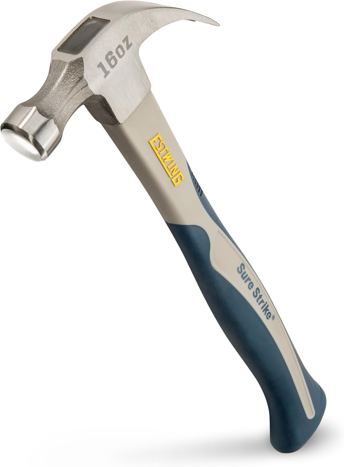 ESTWING Sure Strike Hammer - 16 oz Curved Claw Hammer with Smooth Face & Carbon Fiber Handle - SSCF16C - Image 1