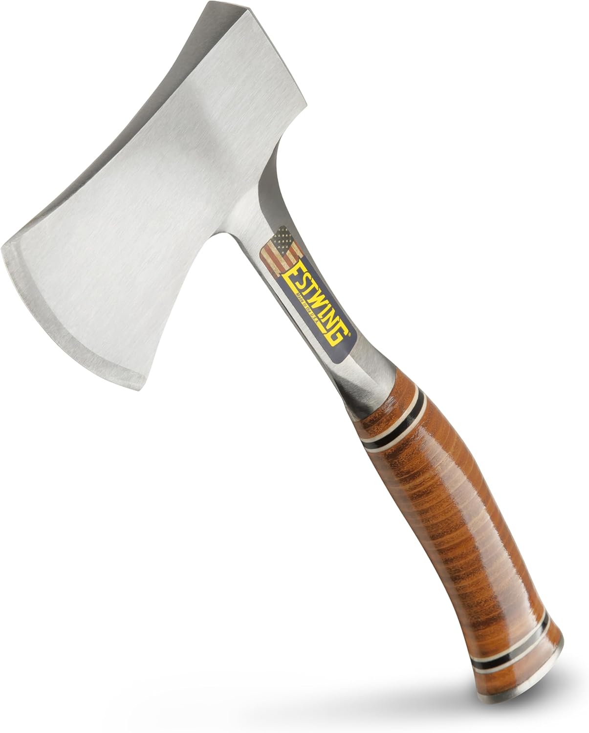 Estwing Sportsman's Axe - 14" Camping Hatchet with Forged Steel Construction & Genuine Leather Grip - E24A - Image 1