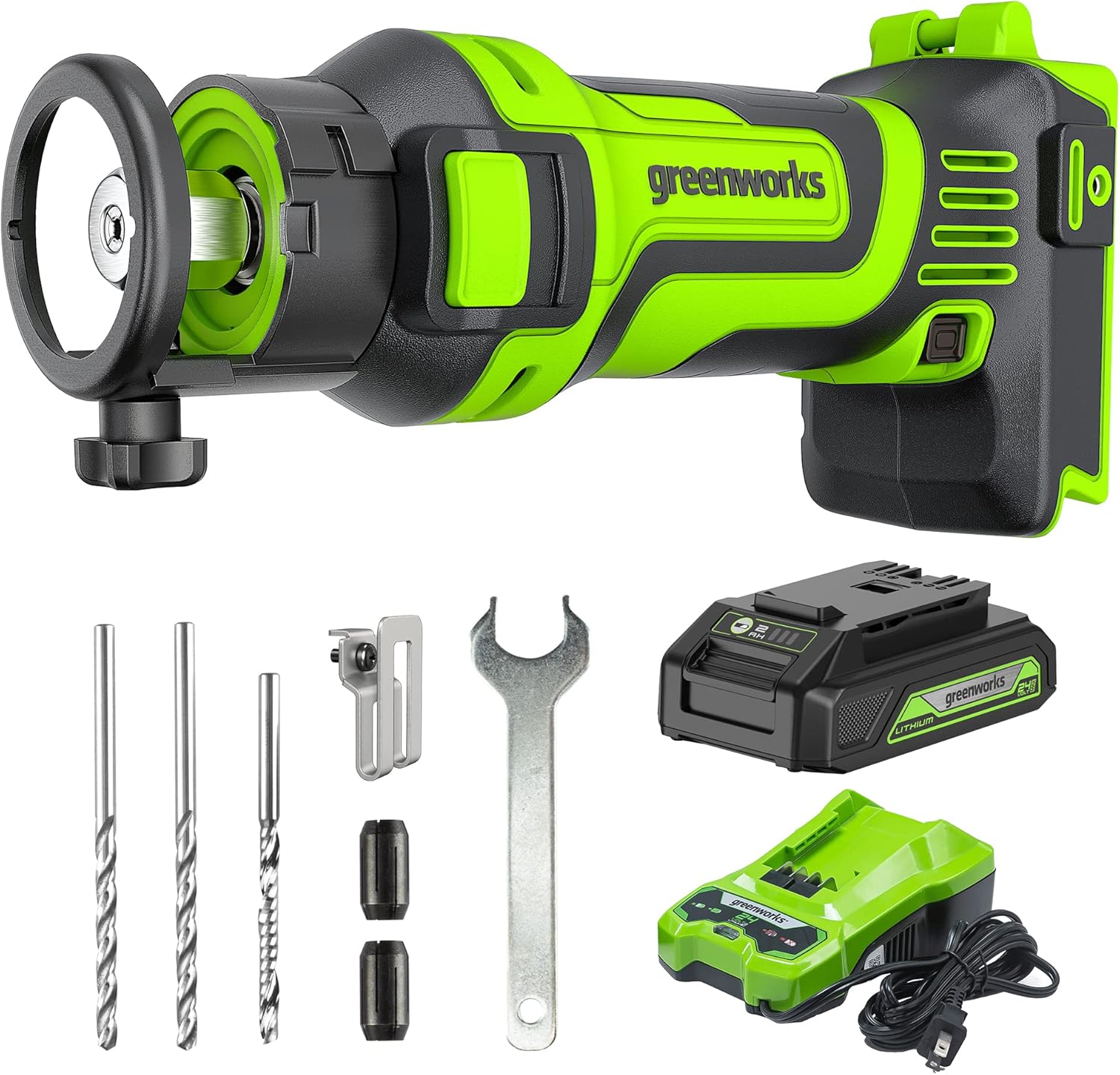 Greenworks 24v Speed Saw Rotary Cut Tool, 2Ah Battery and Charger Included - Image 1