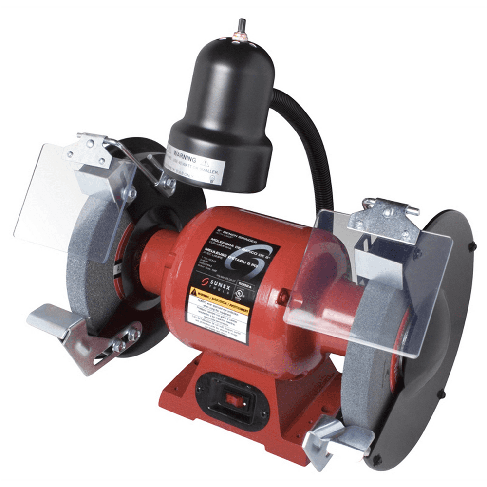 Sunex 8 In. Bench Grinder with Light - Image 1