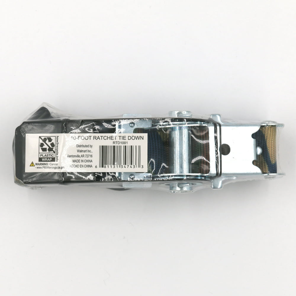 Hyper Tough Steel 10 feet Ratchet Tie Down, 300 lbs, Pickup - Image 1