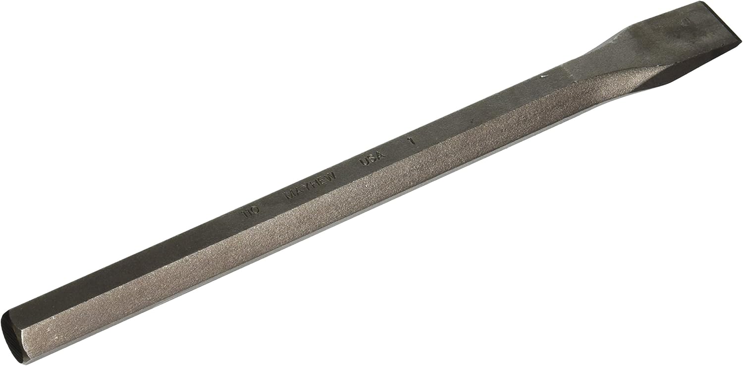 Mayhew Tools 70221 Cold Chisel, 1" x 12", Shot Blast Finish - Image 1