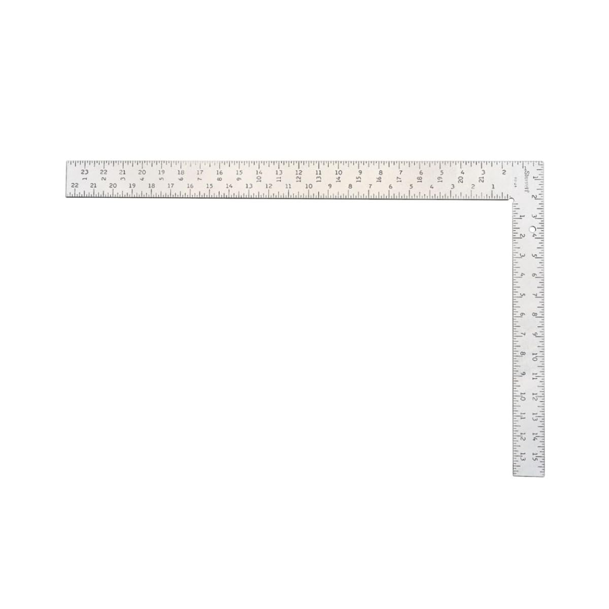 Starrett Professional Framing Square with Clear Coating and Tempered Steel - 1/8" Graduation Stamping, 24" x 2" Body, 16" x 1-1/2" Tongue - FS-24 - Image 1