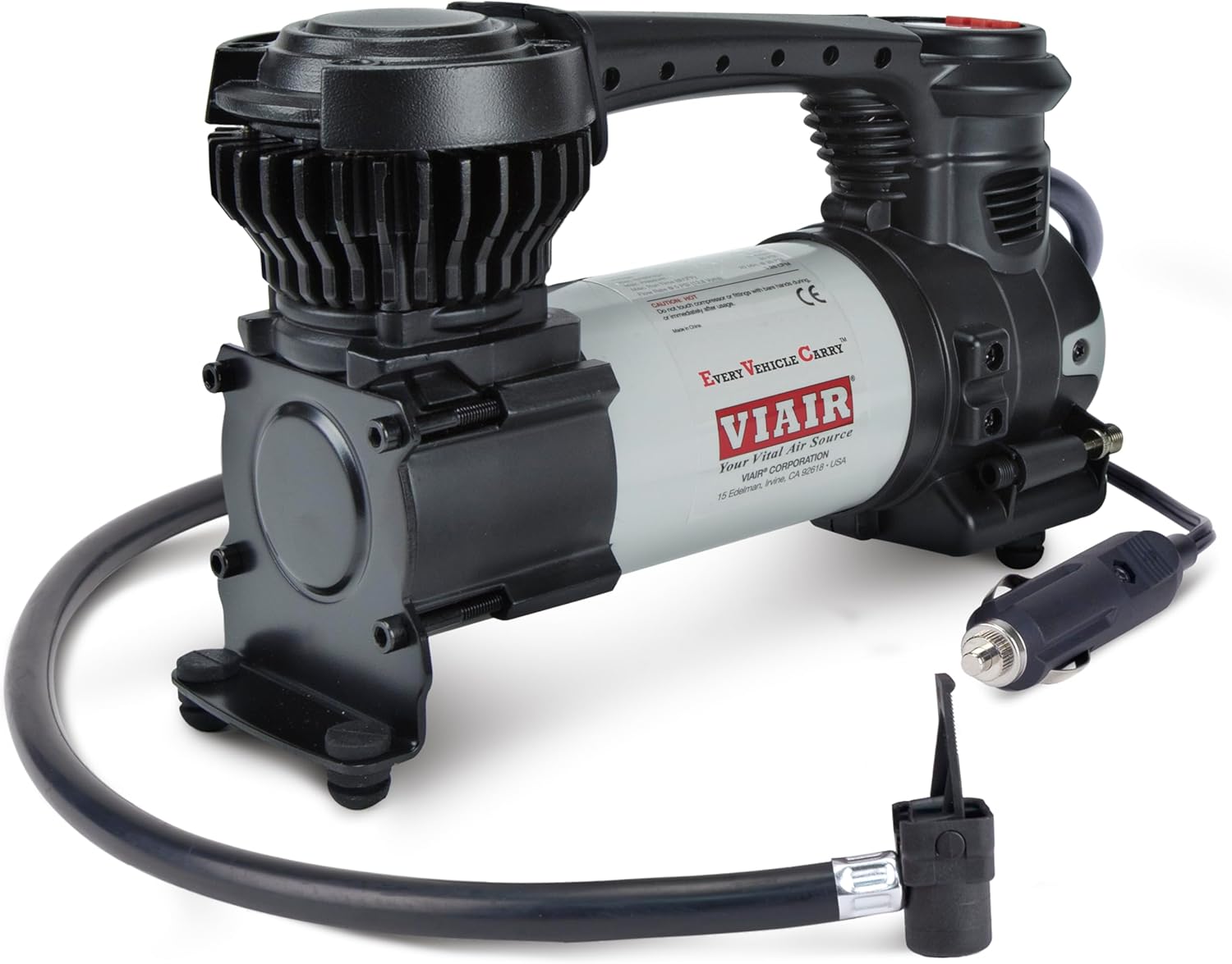 VIAIR Digital EVC84P - Portable Air Compressor Tire Inflator for Car, SUV & Truck | Preset Automatic Shut Off Feature | 12V Road Tire Pump Air Compressor 60 PSI | Press-On Chuck - Image 1