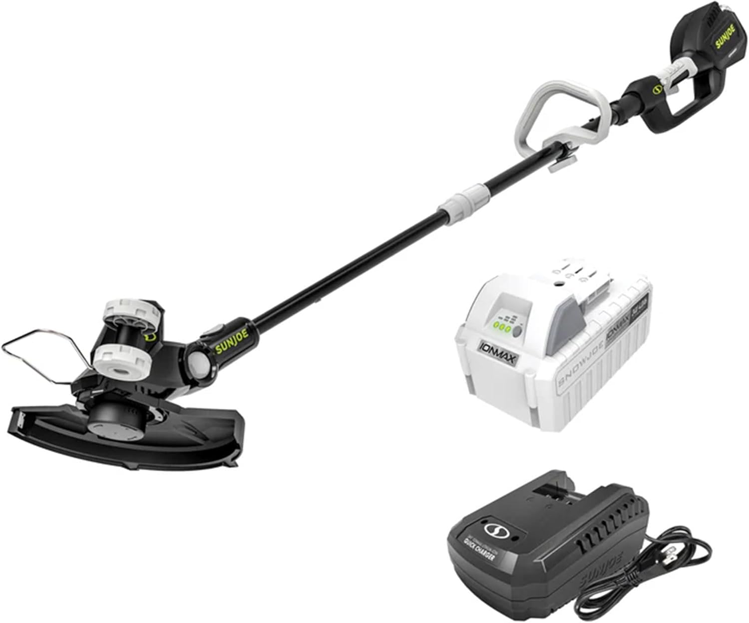 Sun Joe Cordless String Trimmer Kit with 4.0Ah Battery and Charger, 12-Inch Dual-Line Swath - Multi-Angle Head, Auto-Feed Spool for Lawn & Flowerbed Edging, 24V-ST14 - Image 1