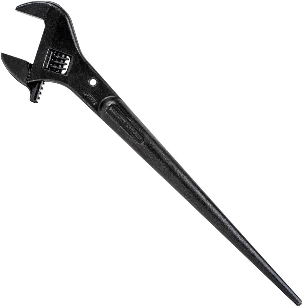 KLEIN TOOLS 3239 Adjustable Wrench, Construction Spud Wrench, Fits All Nuts and Bolts Up To 1-Inch, 16-Inch - Image 1