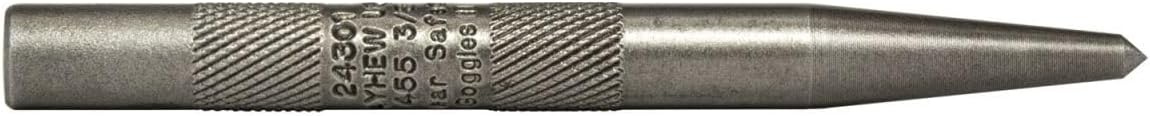Mayhew Tools 24301 Knurled Center Punch, 3/8", Black Oxide Finish - Image 1