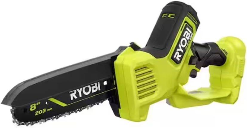 RYOBI 18V Brushless 8 in. Battery Compact Pruning Mini Chainsaw (Tool Only) - Image 1