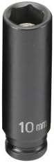 Grey Pneumatic 1/4" Drive Magnetic Deep Length 10mm Metric Bit - Image 1