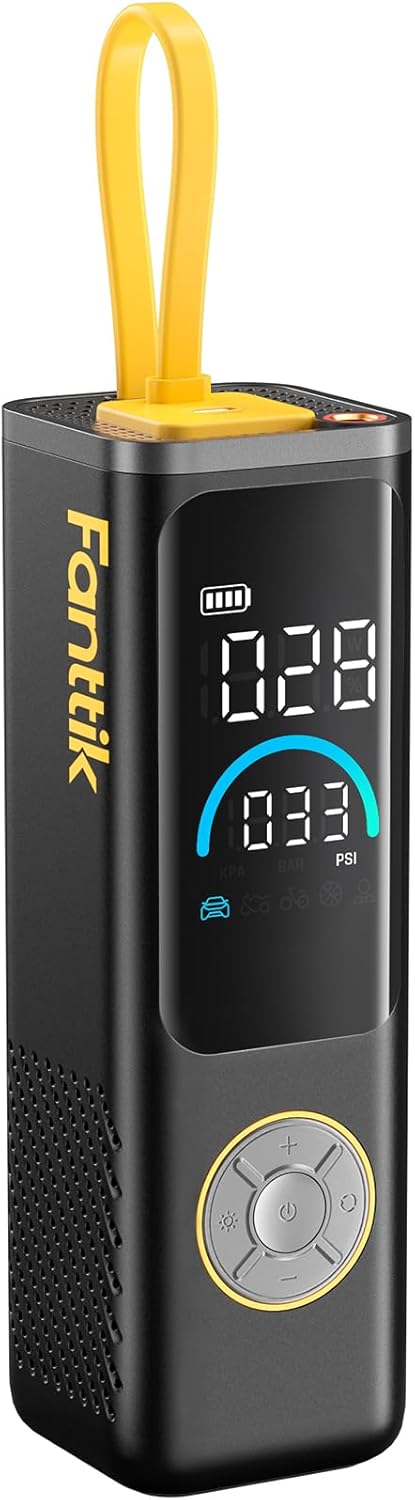 Fanttik X9 APEX Portable Air Compressor for Car Tires, 35s Fast Inflation, 150PSI Cordless Tire Inflator with Light and Power Bank, Suitable for SUV, Sedan, Motorcycle, Bike, Ball - Image 1