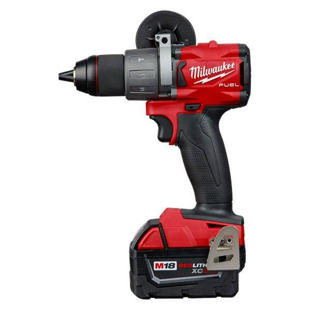 Milwaukee M18 Fuel 1/2" 18V Brushless Hammer Drill Driver 2804-22 with (2) 5Ah Batteries, Charger, & Tool Case - Image 1