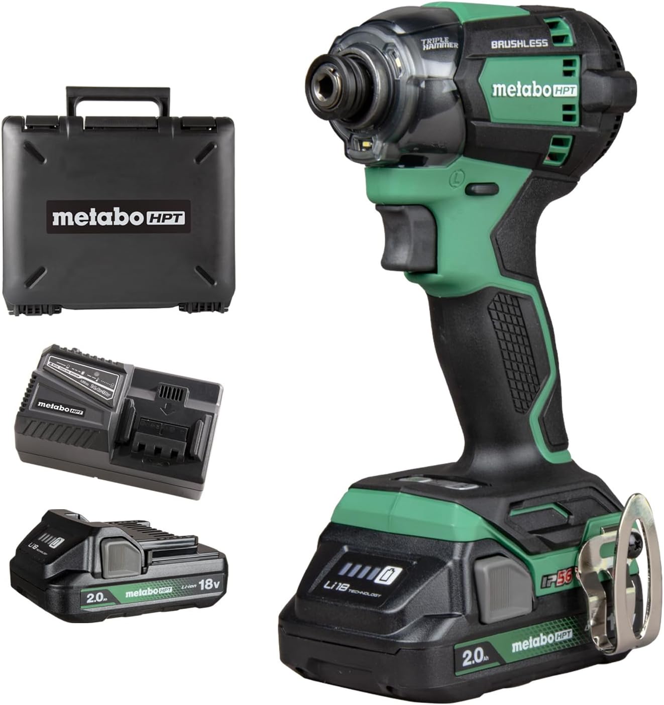 Metabo HPT 18V Cordless Triple Hammer Impact Driver 2Ah Batteries Kit - Image 1