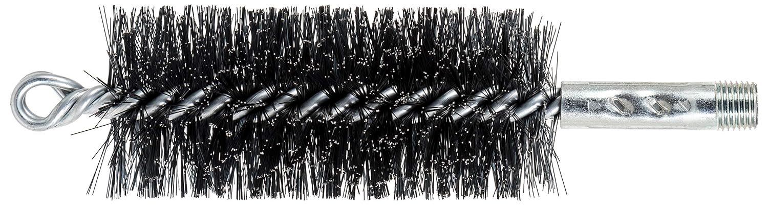 PFERD 2-1/4" Double Spiral Flue Brush, 0.012 Carbon Steel, 4-1/2" Brush Part Length, 2" OD - Part 89655 - Image 1