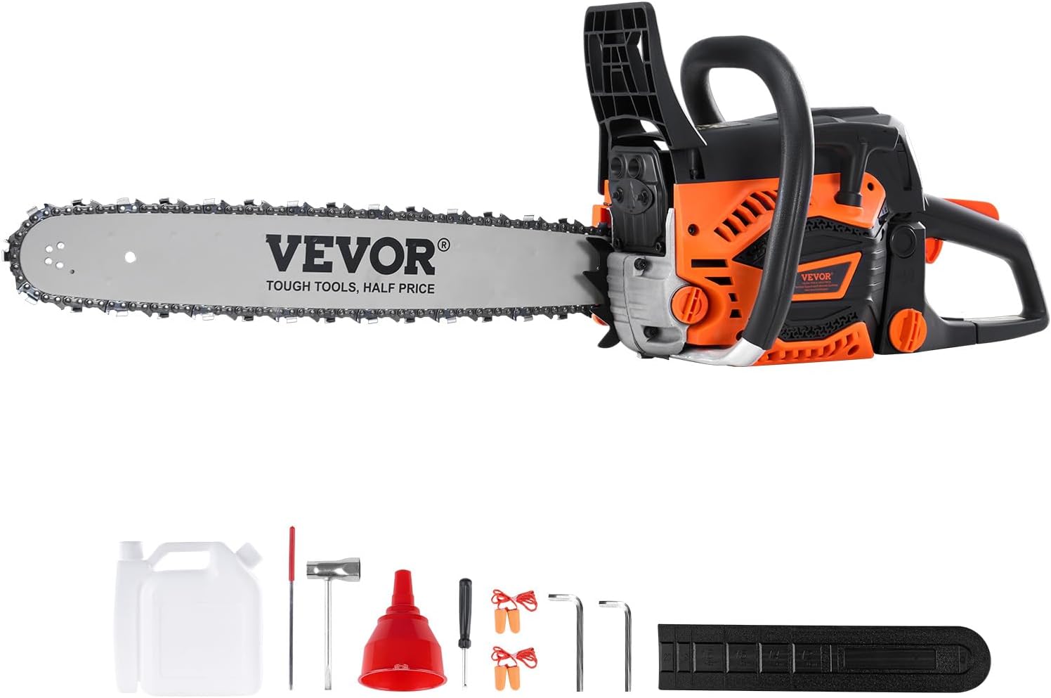 VEVOR Gas Chainsaw 58CC 2-Cycle Gasoline Powered Chainsaw 20 Inch Handheld Cordless Petrol Chain Saws For Forest, Wood, Garden and Farm Cutting Use - Image 1