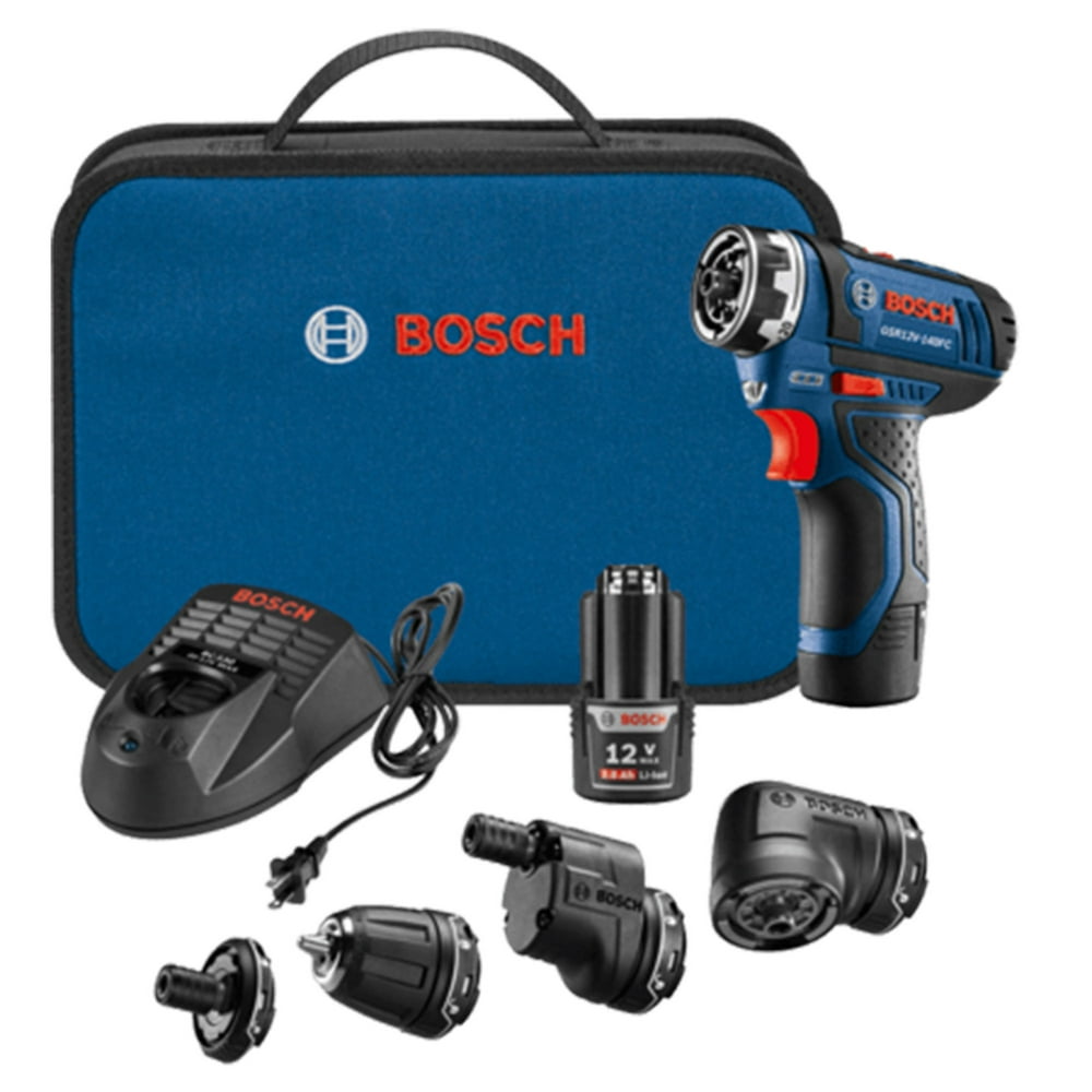 Bosch GSR12V-140FCB22 12V Max Drill/Driver with 5-In-1 Flexiclick® System and (2) 2.0 Ah Batteries - Image 1