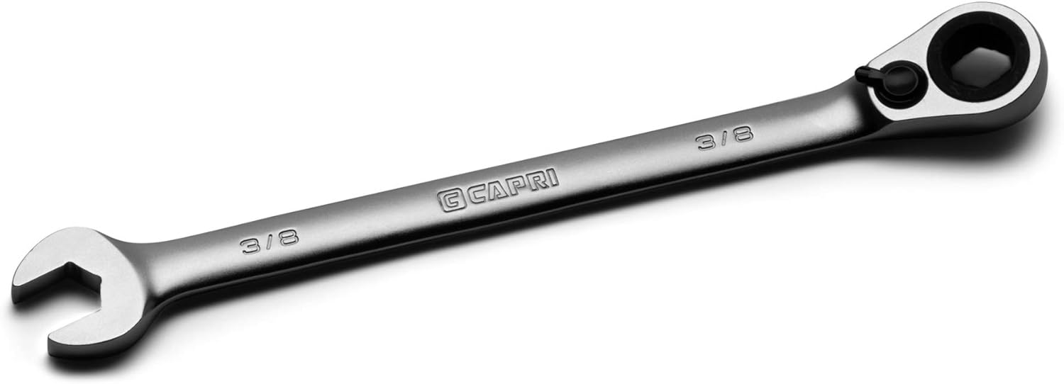 Capri Tools 6-Point Reversible Ratcheting Combination Wrench, Long Pattern, 3/8 in, SAE (CP15053) - Image 1