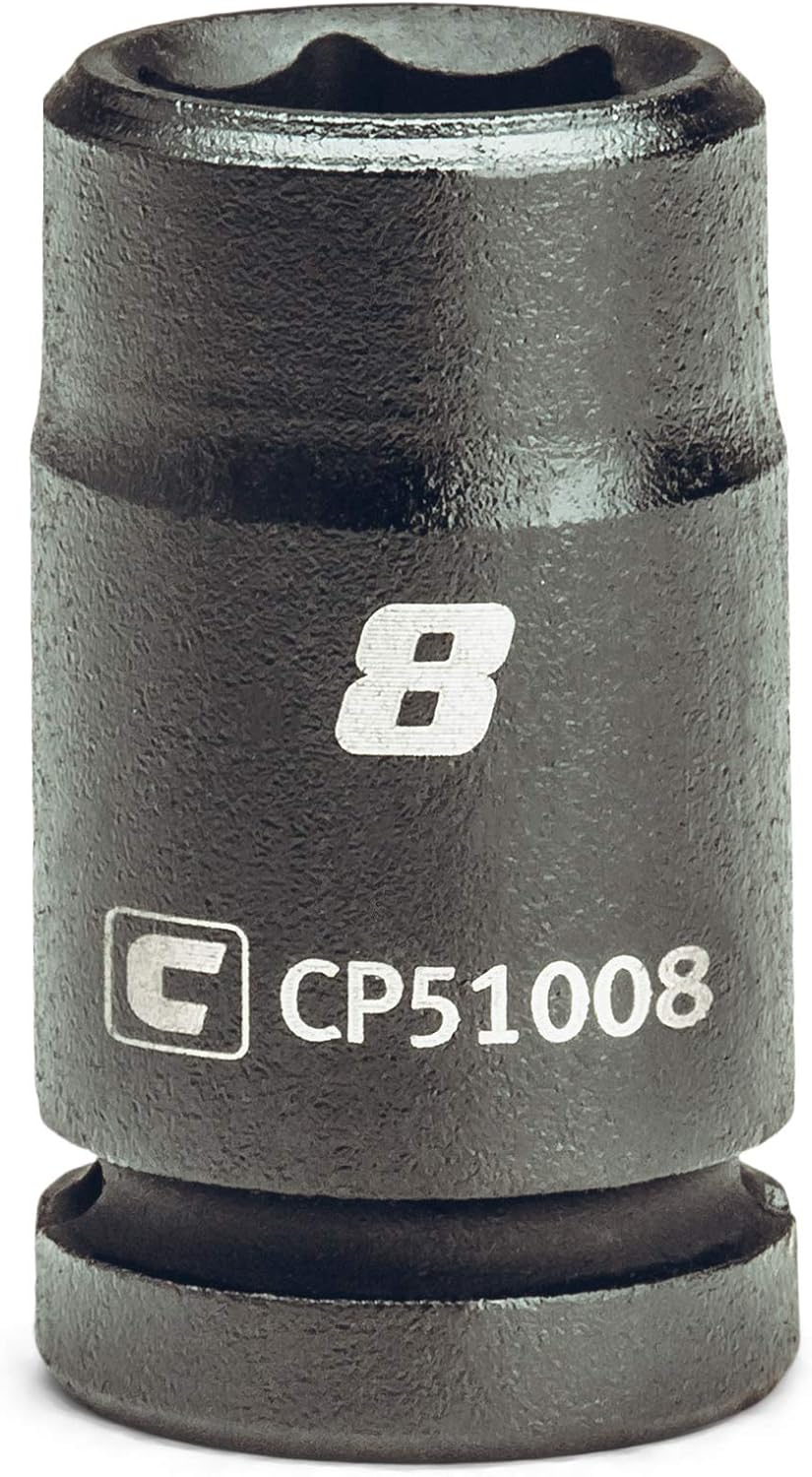 Capri Tools 8 mm Shallow Impact Socket, 1/4-Inch Drive, 6-Point, Metric - Image 1