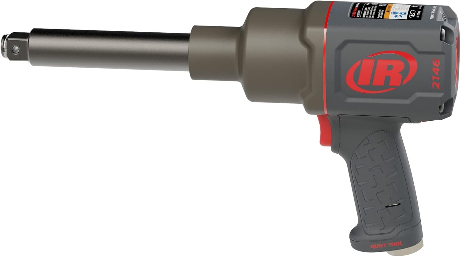 Ingersoll Rand 2146Q1MAX-6 3/4" Air Impact Wrench, Quiet, 2,000ft-lbs Nut-busting torque, Maintenance Duty, 6" Ext Anvil - Image 1