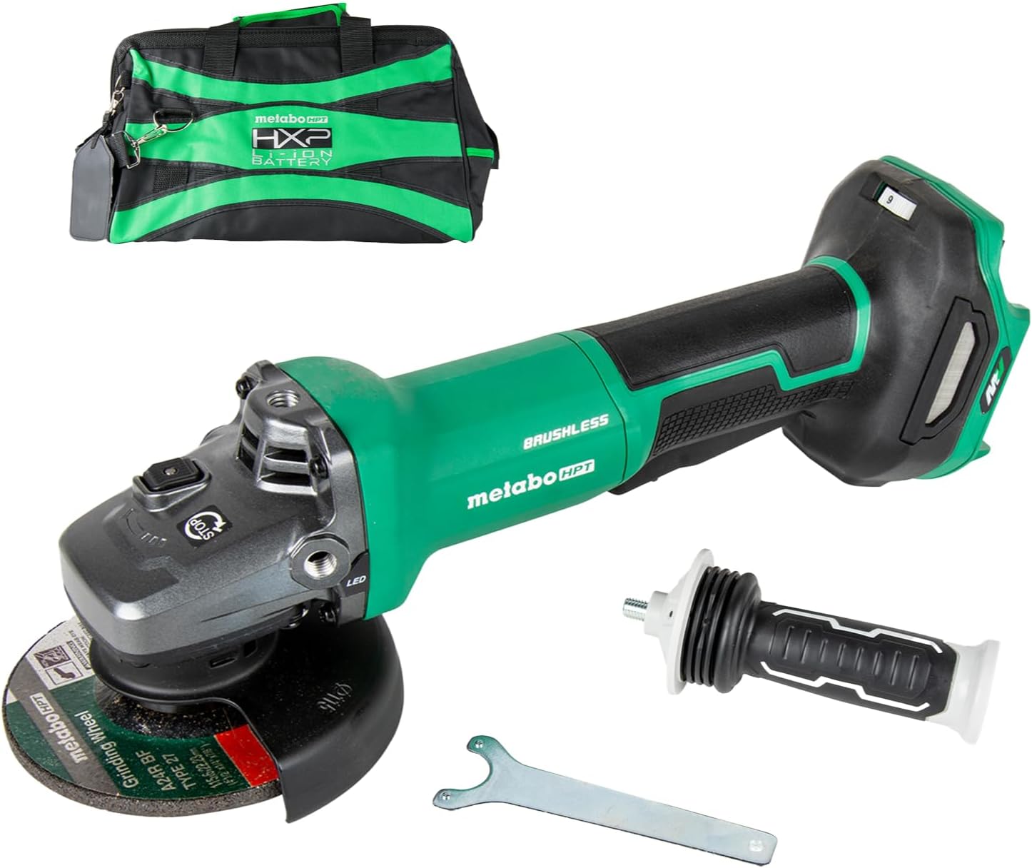 Metabo HPT 36V MultiVolt Cordless Brushless Variable Speed Paddle Switch Angle Grinder, 4-1/2" Wheel Diameter, Ultra Slim Grip, High Power Output, Dust and Water Resistant, Tool Body Only, G3612DVFQ6 - Image 1
