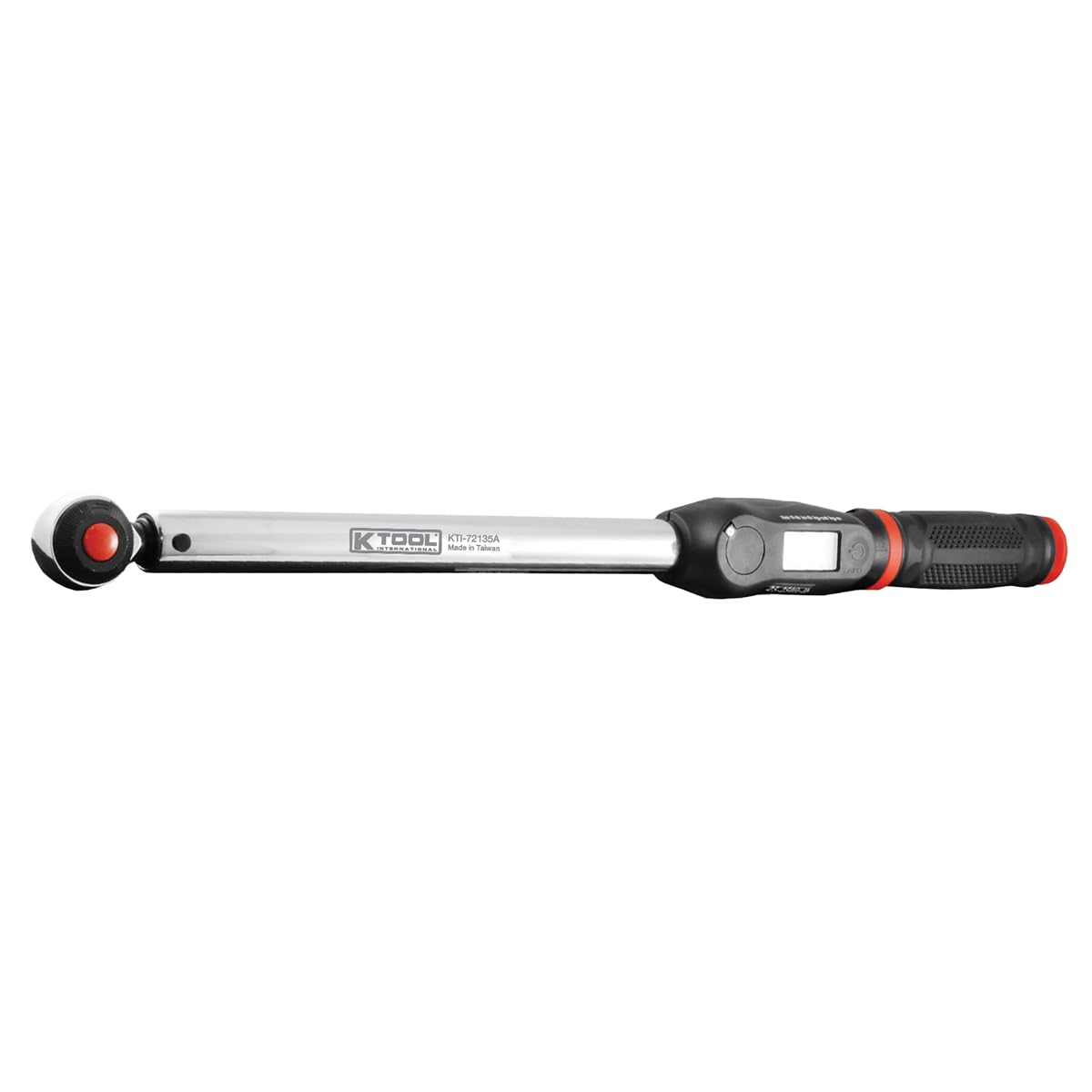 K Tool International 72135A Digital Torque Wrench with 1/2" Drive, 72 Teeth, Non-slip Handle, LCD Screen, Drop Forged Steel, Molded Case - Image 1