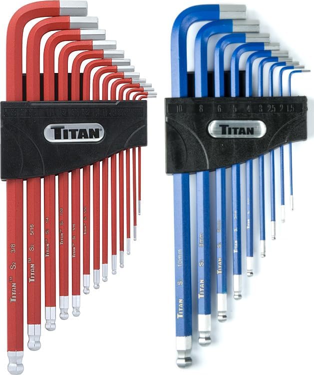 Titan 12764 22-Piece SAE and Metric Hex Key Set - Image 1