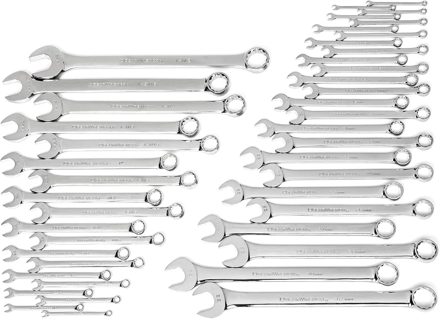GEARWRENCH 44 Pc. Master Combination Wrench Set, Metric/SAE - 81919 - Image 1