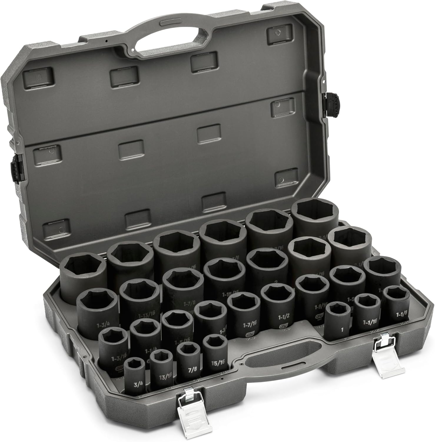 GEARWRENCH 29 Piece 3/4" Drive 6 Point Deep SAE Impact Socket Set | 3/4" to 2-1/2" | 84037 - Image 1