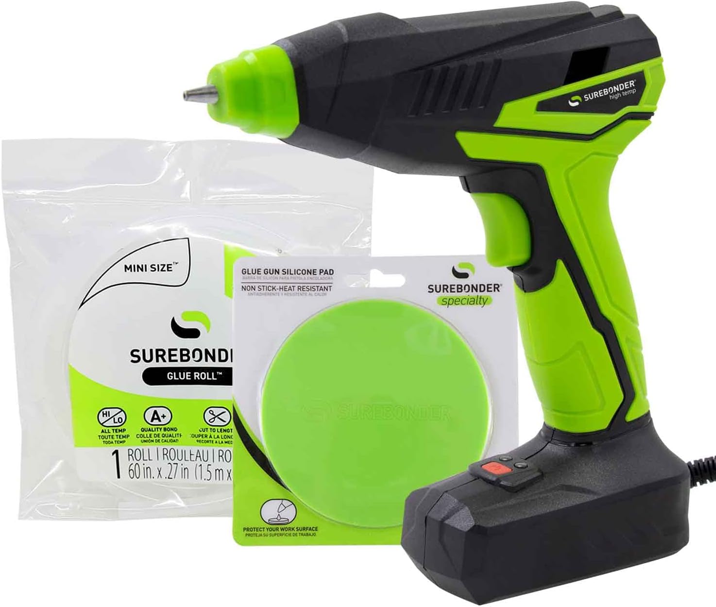 Surebonder MGG-35F Motorized Mini Hot Glue Gun, High Temperature, No Pumping Required, Hold Trigger for Continuous Flow, 35 Watts - Image 1