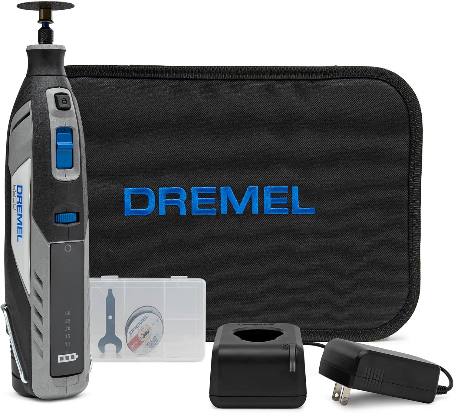 Dremel 8250 12V Lithium-Ion Battery Brushless Motor Cordless Rotary Tool Bundle with All-Purpose Accessory Kit (2 Items) - Image 1