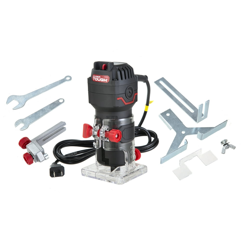 Hyper Tough 2.5 Amps 1/4 inch Trim Router, Light-Duty Woodworking Router Type - Image 1