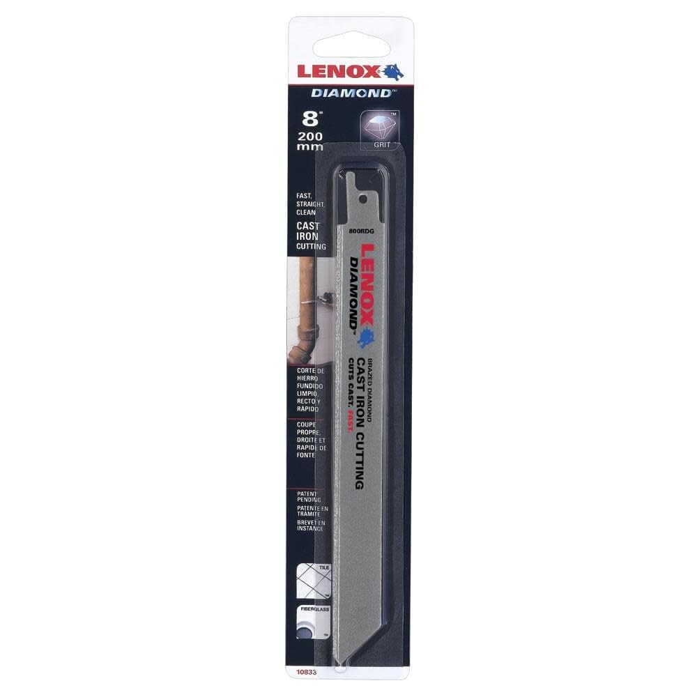 Lenox 8-in Grit-Tpi Diamond Grit Reciprocating Saw Blade - Image 1