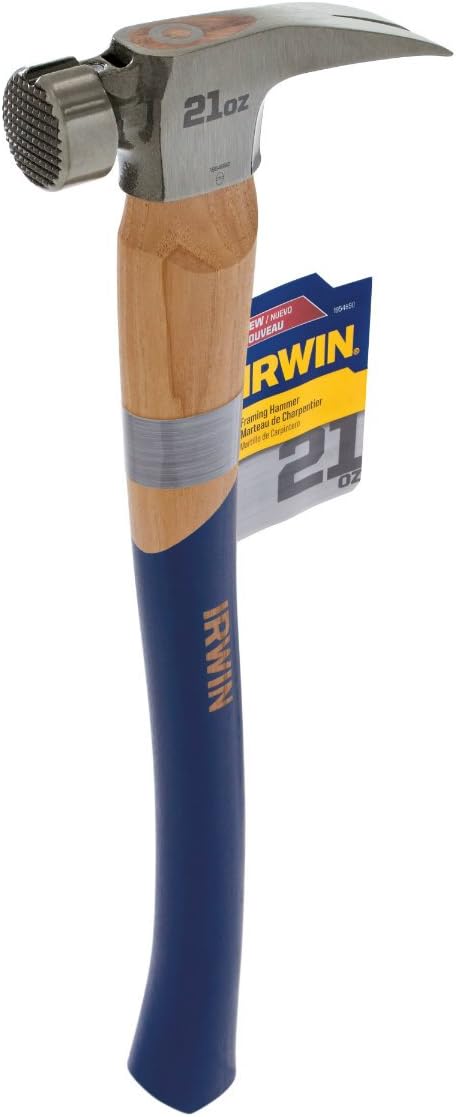 Irwin Tools 1954890 Wood California Framing Claw Hammer, 21 oz - Image 1