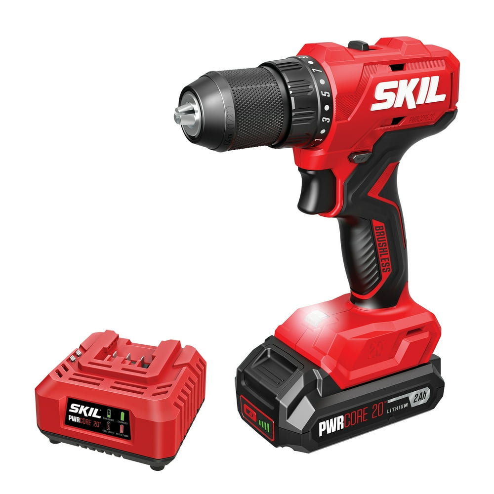 SKIL Brushless 20V 1/2" Drill Driver Kit Including 2.0 Ah Battery and Charger-DL6280B-10 - Image 1