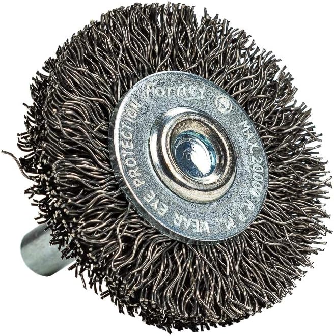 Forney 60013 Wheel Brush, Coarse Wire with 1/4-Inch Shank, 1-1/2-Inch - Image 1