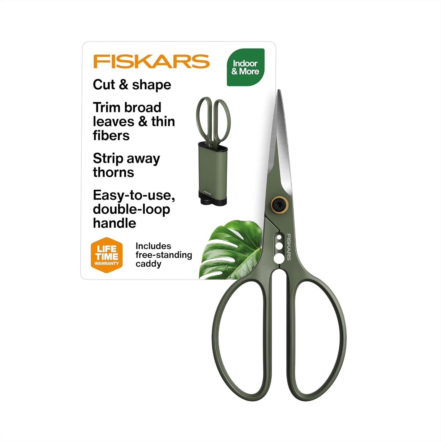 Fiskars Shaper Plant Shears, Plant Snip & Holder, Precision Indoor Gardening Shears, 6" - Image 1